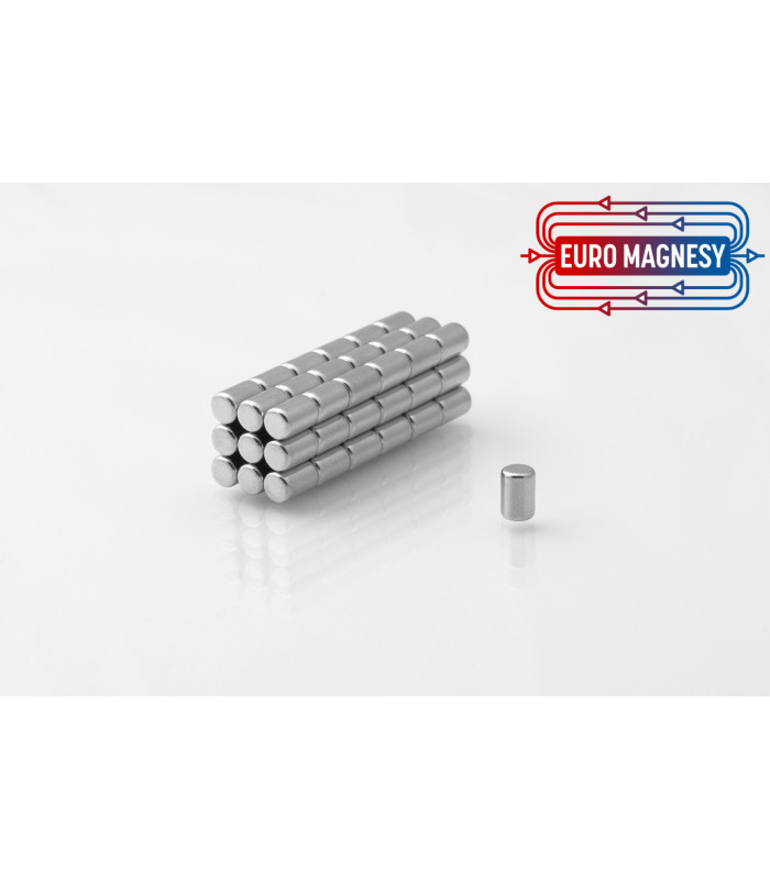 → Magnes Neodymowy MW 4X6 - N38 - Magnesy Walcowe (Ø 2 mm - Ø 10