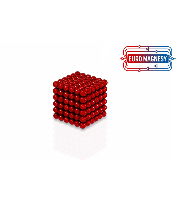 Neocube kulki magnetyczne sr. 5 mm N38 czerwone - Kuleczka magnetyczna