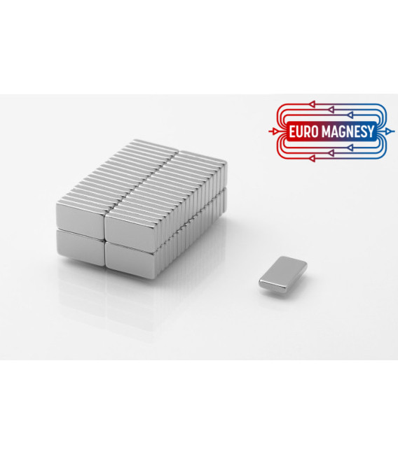 Neodymium block magnet 8x4x1 thick N38