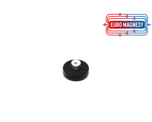 22 mm rubberised pot magnet with internal thread