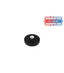 88 mm rubberised pot magnet with internal thread