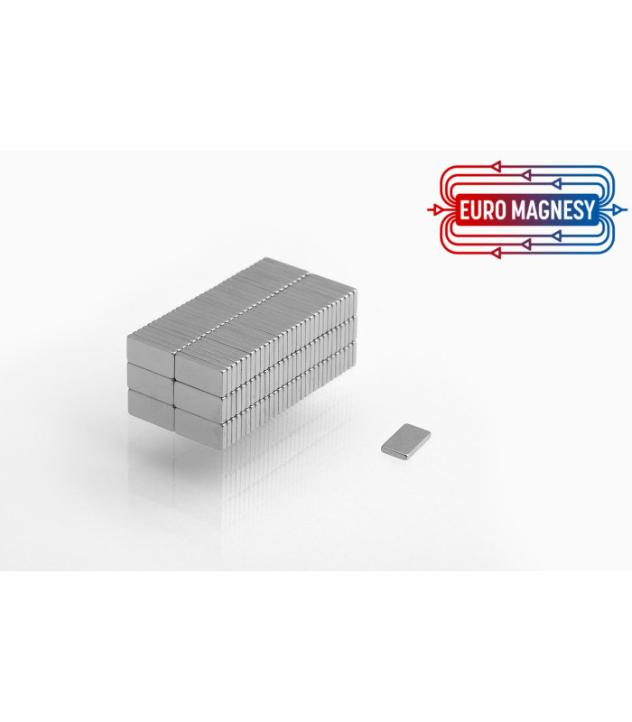 Neodymium block magnet 10x2,5x1 thick N38